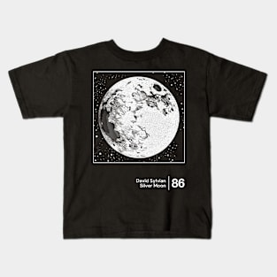 Silver Moon - Minimalist Graphic Artwork Design Kids T-Shirt